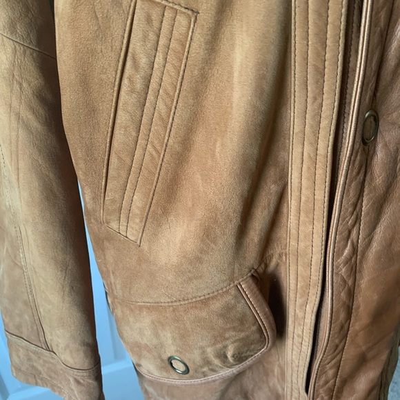 Leather jacket J.L. Colebrook mens size small suede coat - Picture 6 of 7